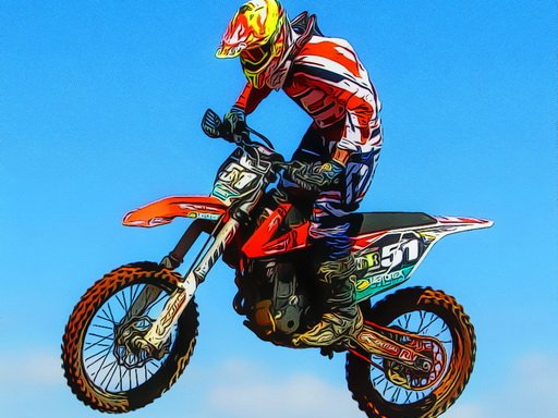 Flying Dirt Bike Stunts Puzzle — Puzzles